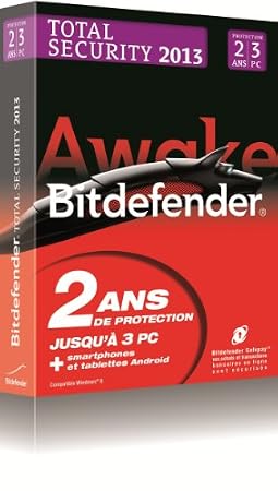 Bitdefender Total Security 2013 (3 postes, 2 ans)