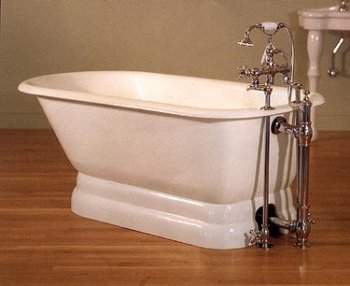 Buy 60 Inch European Deck Mount Pedestal Tub - Painted White - (Sunrise Bathtubs, Plumbing, Bathtubs Showers & Saunas, Bathtubs)