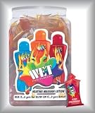 Wet Fun Flavors Personal Warming Massage Lotion 144 Piece Fishbowl Counter Display