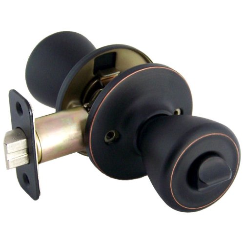 Designers Impressions Salem Design Oil Rubbed Bronze Privacy Door Knob (Bed & Bath)