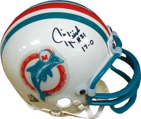 Jim Kiick Autographed Miami Dolphins Mini Helmet