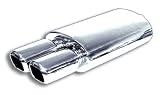 3A Racing 63-0625 Muffler Universal Twin Square Tips