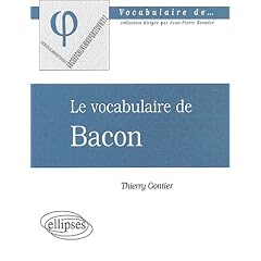 Le vocabulaire de Bacon