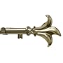 Levolor Leaf Rod Set, Burnished Brass, 3/4-Inch Diameter, 66 to 120-Inch Width