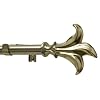 Levolor Leaf Rod Set, Burnished Brass, 3/4-Inch Diameter, 66 to 120-Inch Width