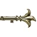 Levolor Leaf Rod Set, Burnished Brass, 3/4-Inch Diameter, 66 to 120-Inch Width