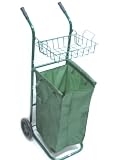 PORTABLE GARDEN CART w. Wheels + Removable Leaf Bag