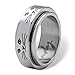 Cat Lady Black Ion-Plated Stainless Steel Spinner Ring