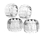 Acrylic Round Faceted Napkin Rings/Set of 4