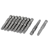 uxcell　トルクスドライバービット　T25 タイプ 六角シャンク 4.5mm 磁気　50mm　10個入り
