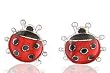 Ikki Matsumoto's Sterling Silver Cloisonne Little Ladybug Earrings by Zarah