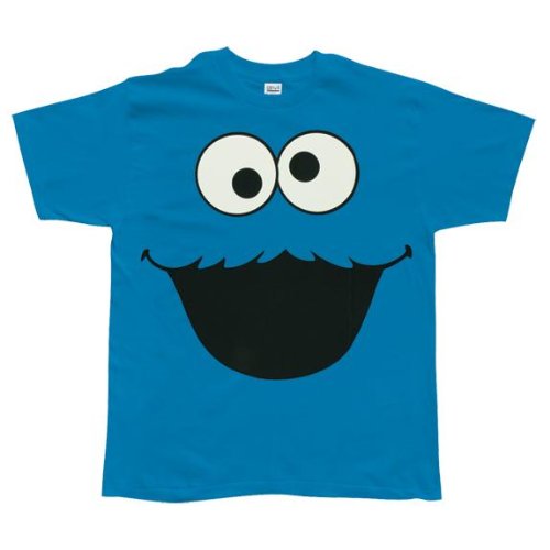 Sesame Street - Cookie Monster Face T-Shirt - Large