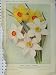 1910 Three Beautiful Narcissi Flowers Yellow White