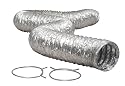 Dundas Jafine BTD48TC ProFlex Clothes Dryer Transition Duct UL 2158A Listed & Marked With 2 Tension Clamps, 4-Inch by 8-Foot