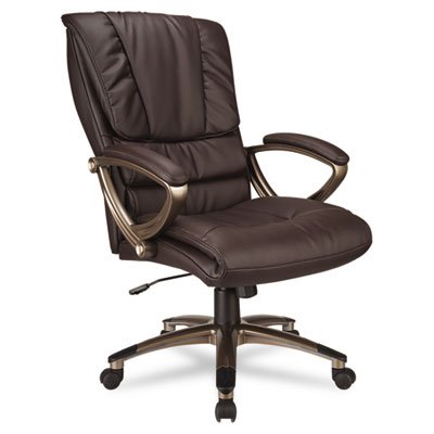 Eco Leather High-Back Executive Swivel/Tilt Chair, Espresso/Cocoa