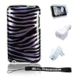 Protect Your iPod Zebra case for Apple Ipod Touch Itouch 8GB 16GB 32GB 2G 2nd Generation + 2 in 1 Combo kit includes a USb Home and USb Car Charger + Includes iTouch Screen Protector Guard + includes a 4-inch eBigvalue Determination Hand Strap (Purple Zebra)
