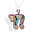 Green and Pink Chai Necklace from the Artazia Collection #760GR JN ONK