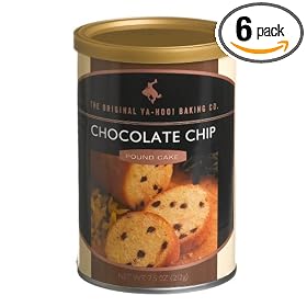 The Ya-Hoo! Baking Co. Chocolate Chip Pound Cake, 7.5-Ounce Tins (Pack of 6)
