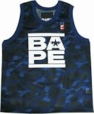 Size【L】A BATHING APE(エイプ) 06青ファレルカモバスケシャツ【青】【新品】