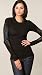 Bejeweled Black L/S Fleur Di Lis Crystal