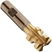 Niagara Cutter CCS150 Concave Radius Shank Type Cutter, High Speed Steel, TiN Coated, Weldon Shank, 1-1/4" Cutter Diameter, 4 Flutes, 1/4" Radius, 1.000" Width