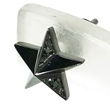 新宿銀の蔵 【M's collection】ブラックジルコニア スター★シルバースタッズピアス (1P) シングルコレクション