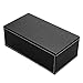 HOMETEK Luxury PU Leather Rectangular Tissue Box Holder Cover Case Tray Pumping for Home Office Car Automotive Black