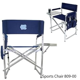 UNC University of North Carolina Folding Lawn Chair, Directors Seat with Side Table...