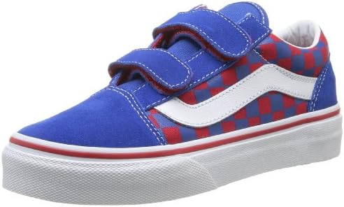 Vans Old Skool Kids Shoes 4 Toddler M Checkerboard Classic Blue Red