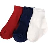 Under the Nile Organic Cotton Trouser Socks - Natural, Navy or Red - NB-12M