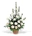 White Simplicity Funeral Flower Arrangement