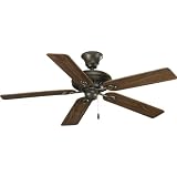 Progress Lighting P2521-77 52-Inch Signature 5-Blade Fan with 153 X 18 Reversible Motor, Forged Bronze
