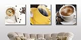 Produkt-Bild: WANDUHR DESIGN KAFFEETASSE 3TLG MODERN K&Uuml;CHEUHR UHR + 2 BILDER NEU