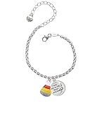 3-D Enamel Candy Corn To The Moon and Back Charm Bracelet