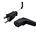 10ft Standard Computer Power Cord 5-15P to Right Angle C13