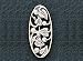 Sterling Silver Antiqued Oval Pin