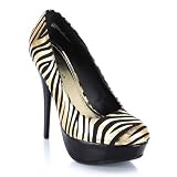 Bamboo Colada-29 Womens Metalic Zebra Pump
