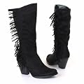 Damen Schuhe, STIEFEL, Cowboy Stiefel, M46-1, Synthetik in hochwertiger Wild Leder Optik