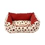 Happy Tails Polka Dot Snuggle Pet Bed, Cherry