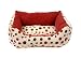 Happy Tails Polka Dot Snuggle Pet Bed, Cherry