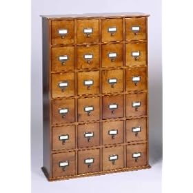 <b>Wood CD Storage Cabinet Librarian Style 456 - Walnut</b>