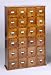 Leslie Dame Wood CD Storage Cabinet Librarian Style CD-456 Walnut