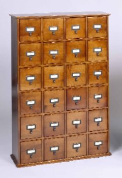 Leslie Dame Wood CD Storage Cabinet Librarian Style CD-456 Walnut