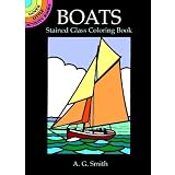 Boats Stained Glass Coloring Book (Dover Little Activity Books)