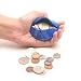 Old Fashioned Squeeze Coin Purse - Change Holder - Blue