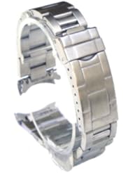 Stainless Steel Submariner Style Solid Filled Links 20mm Curved Ends Watch Band