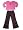 Anita G - Girls Long Sleeved Pant Set, Black, Pink (Size 6X)