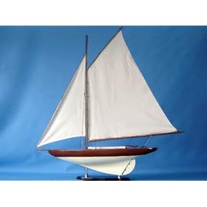 America's Cup Challenger 40 Model Sailboat - Already Built Not a Kit - Wooden Sail Boat... by