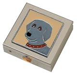 Tan Dog Small Pill Box