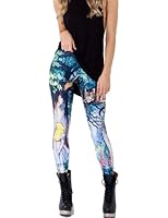 Pink Wind Ladies Sexy Galaxy Space Print Leggings Pant Stretch Tights (One Size, Cheshire Cat)